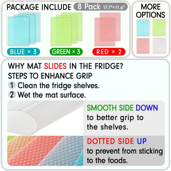 8 Pcs Refrigerator Liners - Image 2